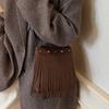 European and American personality trendy fringed bag fashionable large-capacity shoulder bag travel popular new niche ins versatile women's bag