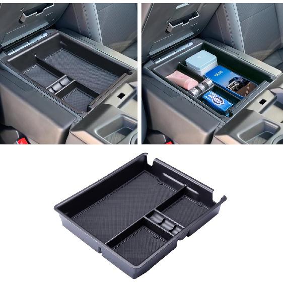 Center Console Organizer Tray Compatible With -2025 2026 Chevrolet Silverado/GMC Sierra 1500, -2026 Silverado/Sierra 2500HD 3500HD, Armrest Storage