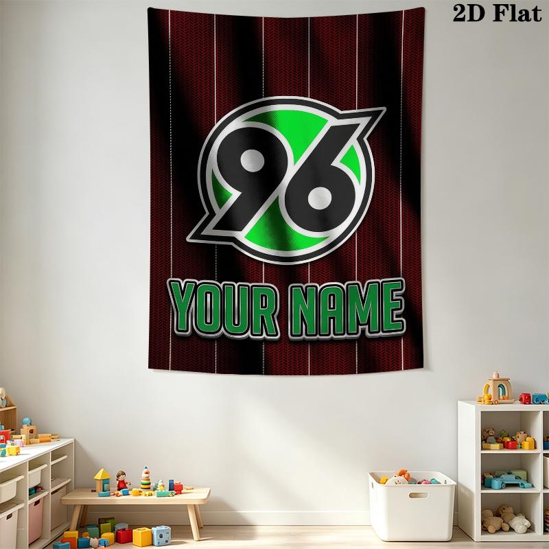 Custom Name Hannover 96 Wall Tapestry Aesthetic Wall Hanging Printed Fabric Blanket Decorative Tapestries for Bedroom Living Room Home Decor