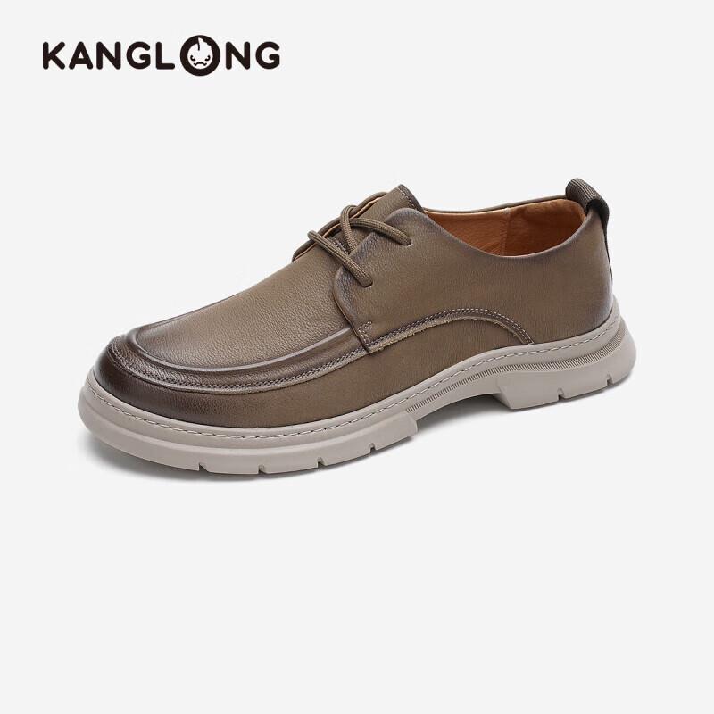 Kanglong Men s Leather Work Casual Shoes 41
