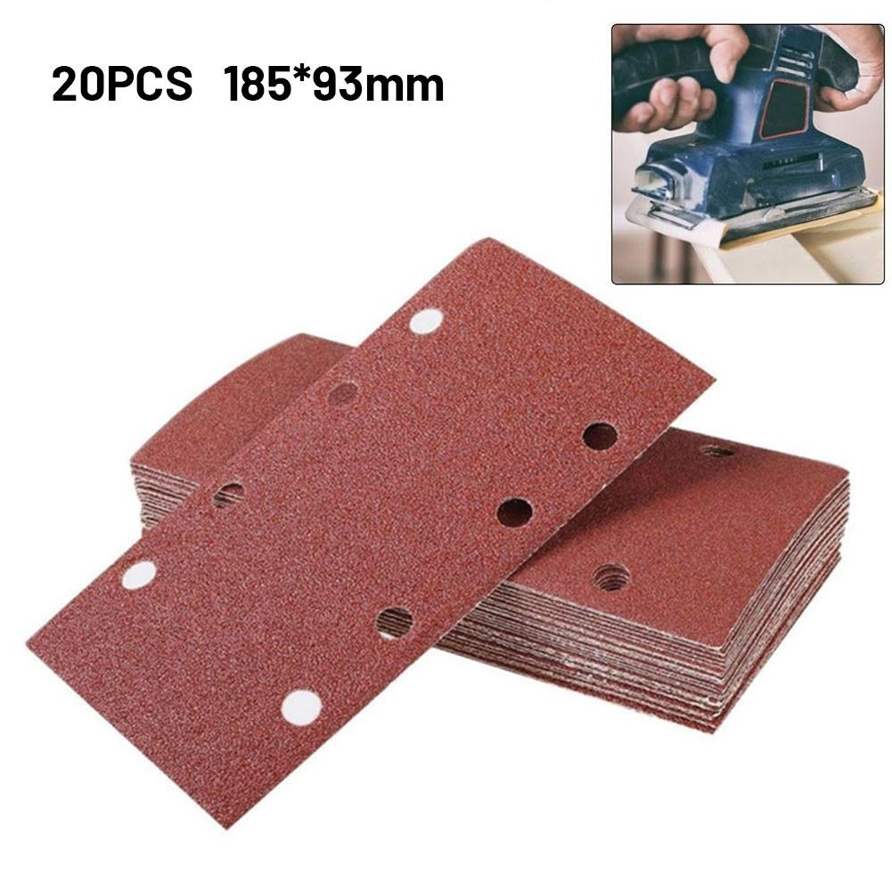 60/80/120/240# 20pcs Sanding Sheet Sandpaper 93*185mm Abrasive Tool