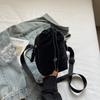 Summer High-End Niche Mobile Phone Crossbody Small Bag Women'S Outdoor Sports Solid Color Canvas Water Cup Bag