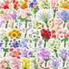 50 New Watercolor Bouquet Hand Account Stickers Literary Mori Style Hand Account Collage Diy Decorative Materials