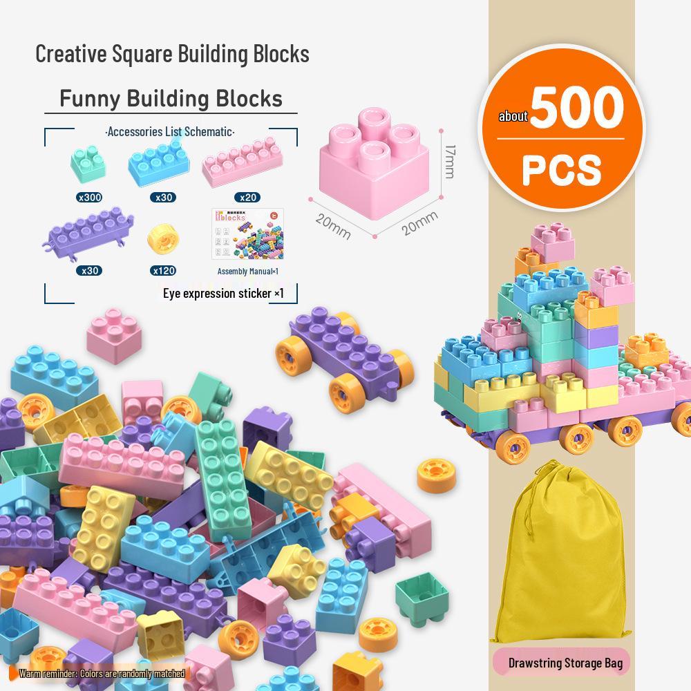 New Dual-Color Children's Building Blocks: Assembled Puzzle & Educational DIY Toys for Early Learning