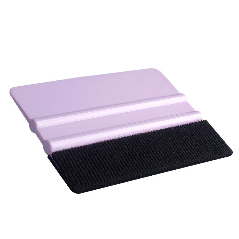Thickened Fiber Suede Transparent Film Scraper for Car Body Color Change, Double-Sided Square Tool