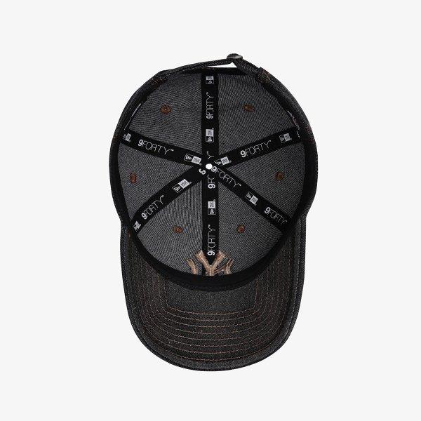 New Era Mlb New York Yankees Gorra de Béisbol Desestructurada de Mezclilla Negra 15131660