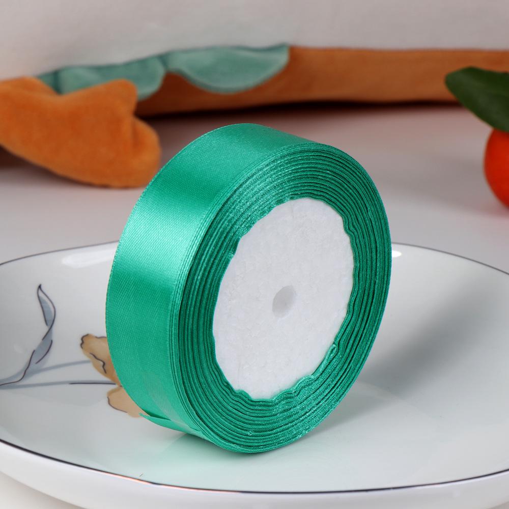 2.5cm Polyester Satin Ribbon for Cake Decoration, DIY Handmade Gift Box, and Gift Packaging.