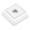 Square LED Lamp Base Stand Holder for Crystal Acrylic Statue Display Silver (Colorful Light)