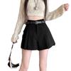 Women's Autumn High-Waisted Corduroy Wide-Leg Shorts – Slimming Pleated Bootcut Casual Wear.