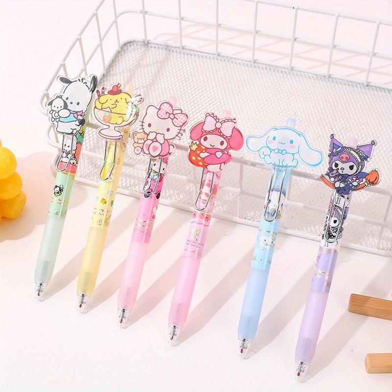 36Pcs Sanrio Kuromi 0.5mm Cartoon Cute Family Acrylic Patch Press ST High-value Neutral Pen Signature Pen Quick Dry Back To School Season