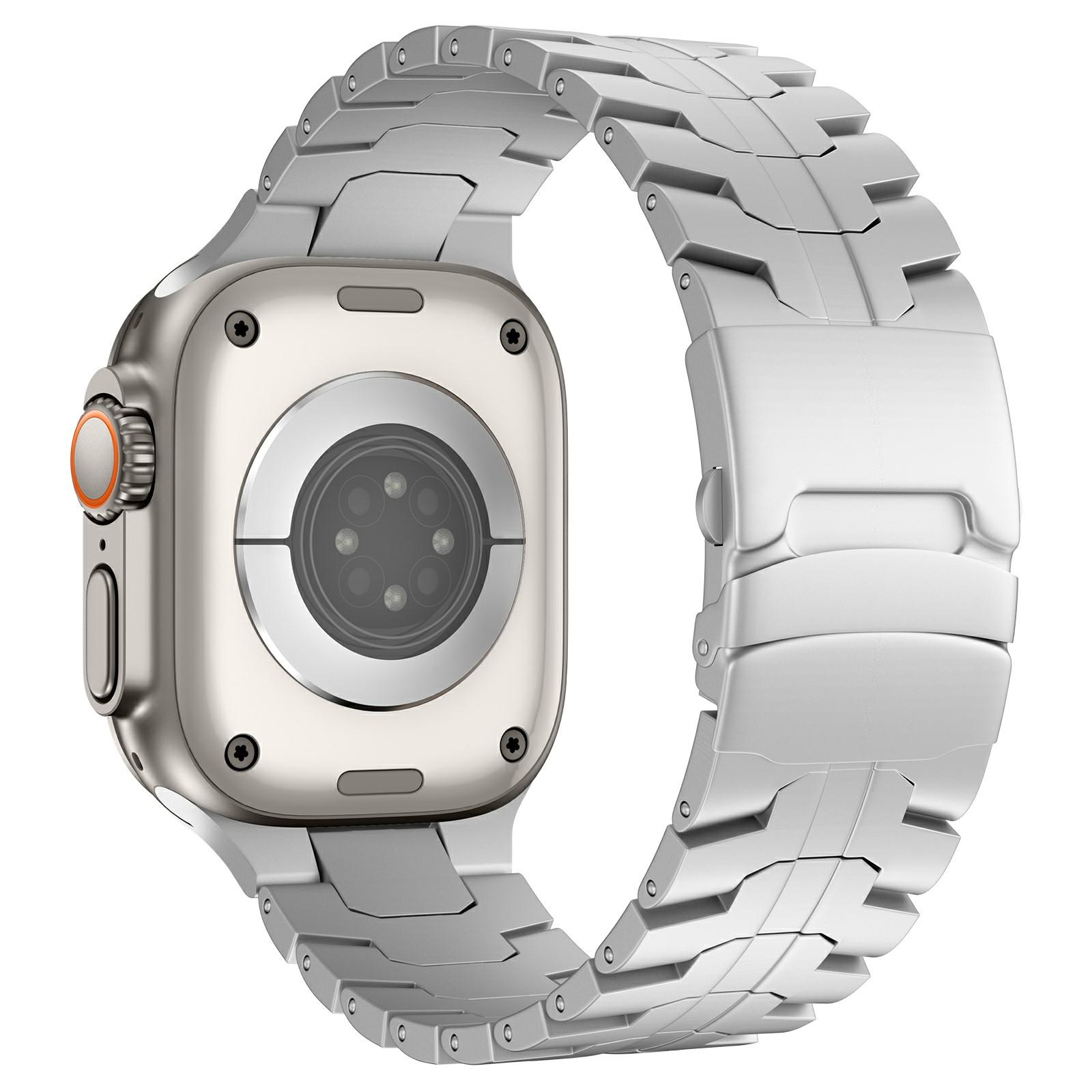 

Titanium Alloy Watch Strap for Apple Watch Series 10 42mm/9 8 7 41mm/SE (2023) SE (2022) SE 6 5 4 40mm/3 2 1 38mm Silver