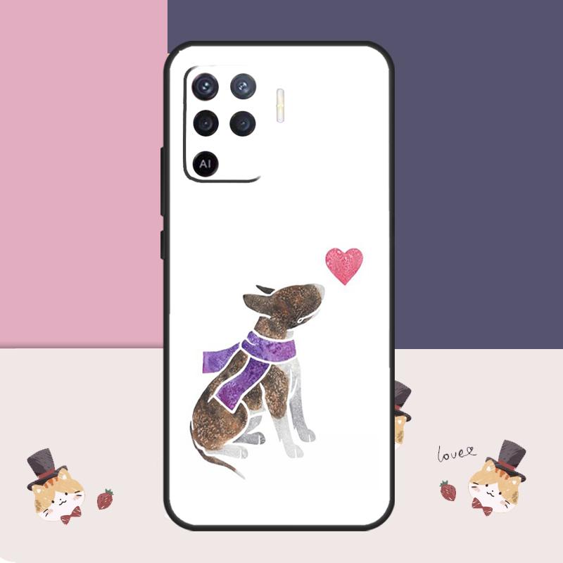 English Bull Terrier Dog Case For OPPO A78 A98 A58 A18 A96 A76 A16 A17 A77 A15 A5 A9 A74 A94 A52 A72 A53S A54S A57S