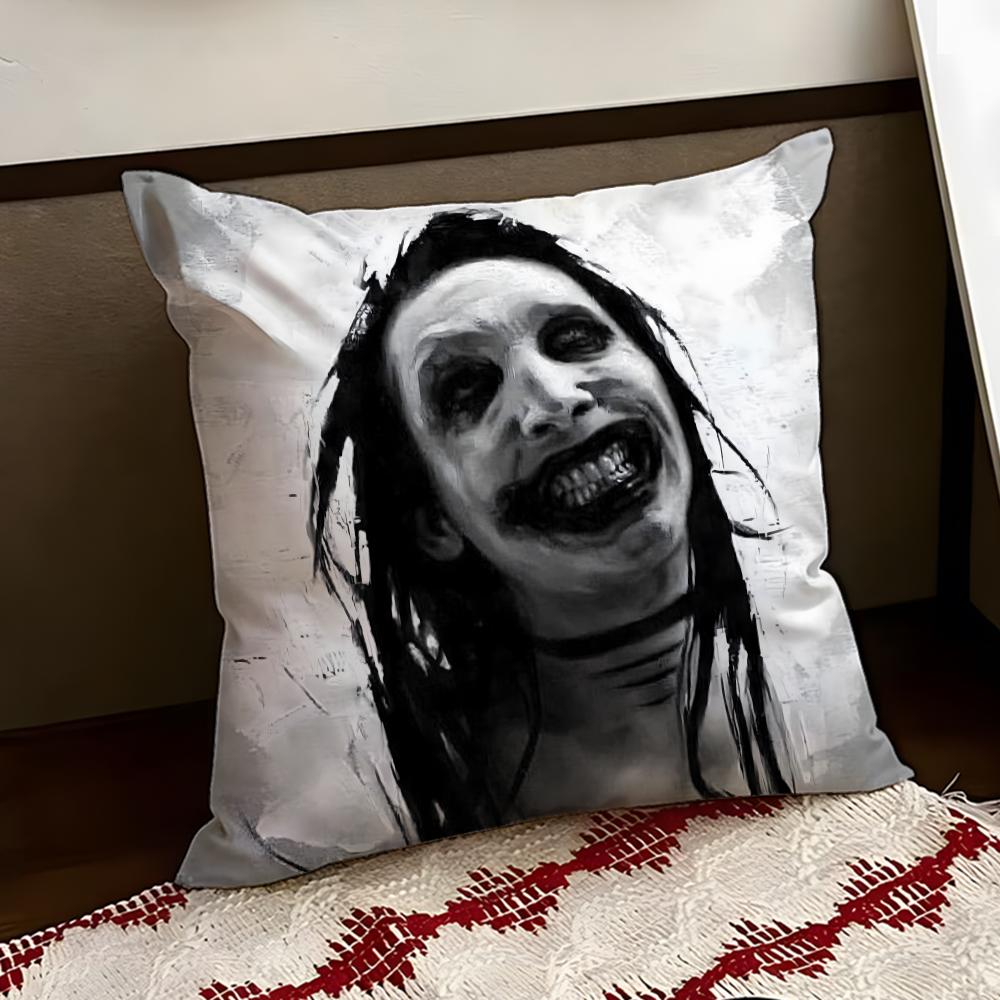 MMarilyn MManson Cushion Cover Reversible Soft Durable Pillow Cover Home  Car MultiScene Use for Daily Comfort