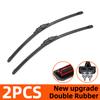 Car Wipers Double Rubber for Ford Focus II 2004-2011 Front Brushes Cutter Automobiles Parts Accessories Windscreen Wipers Wear Parts