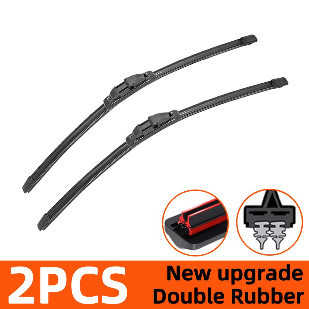 Car Wipers Double Rubber for Ford Focus II 2004-2011 Front Brushes Cutter Automobiles Parts Accessories Windscreen Wipers Wear Parts