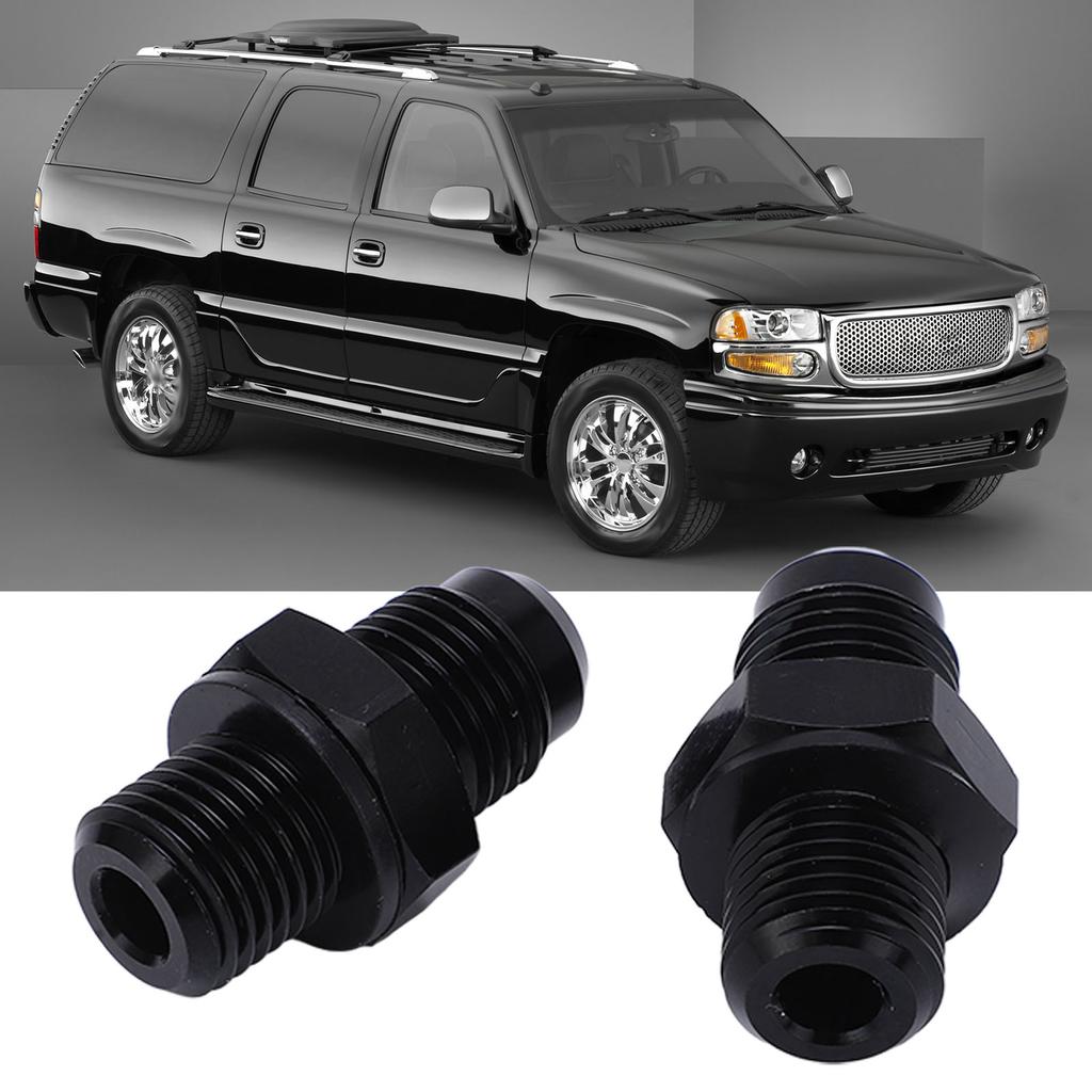 1Pair 6AN‑1Celsius4NPS   Oil Cooler Adapter Fitting Aluminium Alloy Rustproof Black