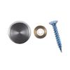20Pcs Silver Stainless Steel Screw Cover Cap Stainless Steel Mirror Screws Caps  Glass Signboards