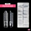30/60/70/150Pcs Space Hollow French Crystal Extension 3D With Scale Nail Dual Forms Nail Mold Reusable UV Glue Nail Extension