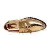 Men Classic Retro Loafer Casual Street Style Gold Patent Leather Platform Black Dress Party Shoes Large Size