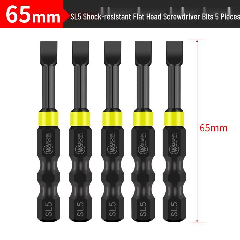 Impact-Resistant Slotted Drill & Screwdriver Bit for Electric and Pneumatic Tools