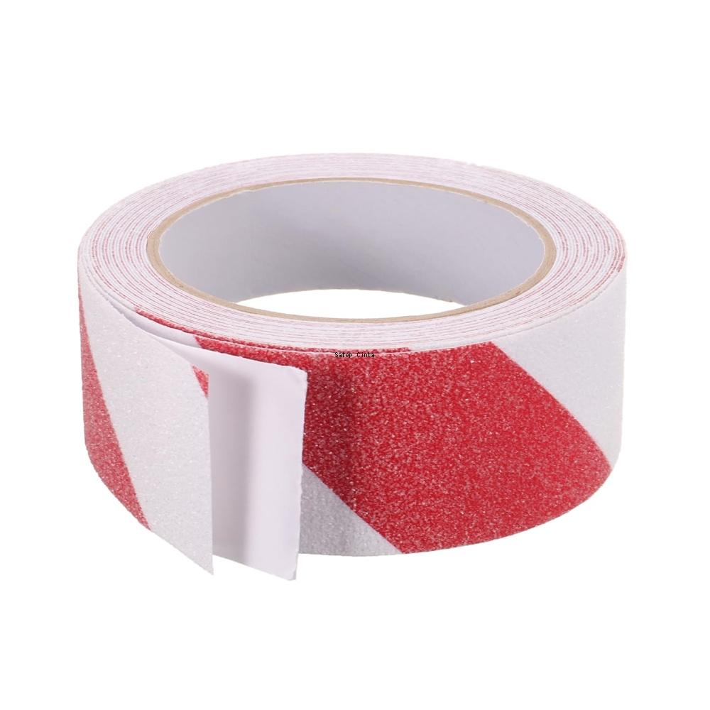 White-Red Twill Anti Slip Traction Tape 2.5cm/5cm*5m Non-Slip Grip Decal Non Skid Tread Safety Strip For Stair Step Scooter Deck