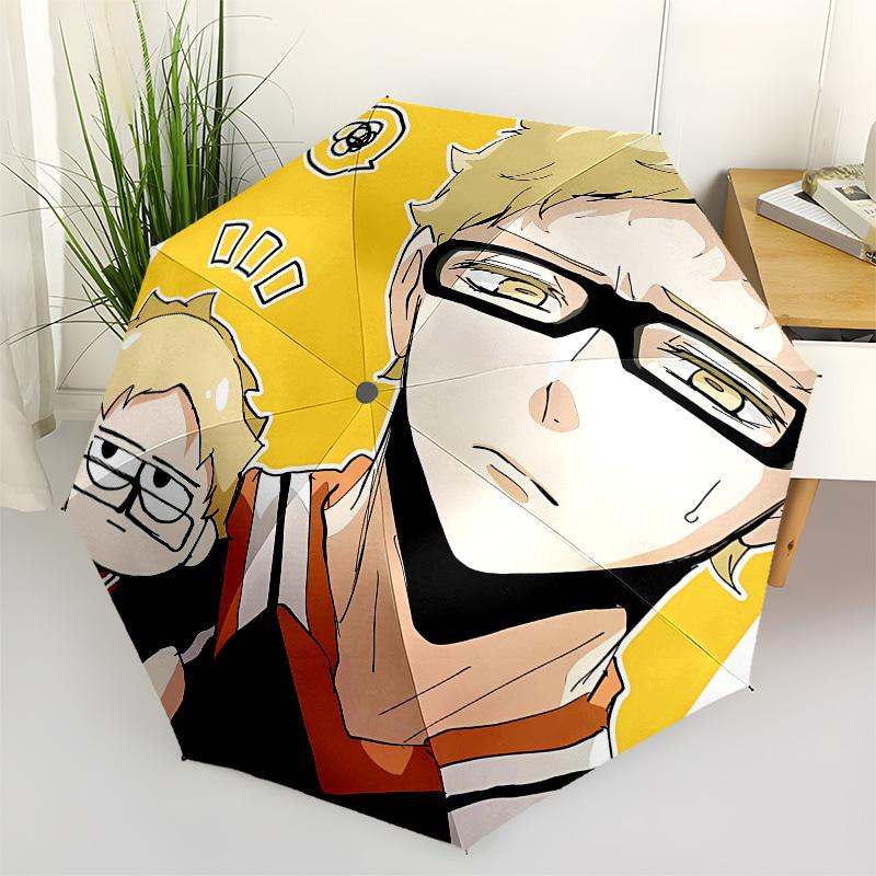 

Glasses, Blonde Automatic Opening and Closing, 8 rib Structure Portable Umbrella, Suitable for Men and Women in All Seasons Perfect Gift fo