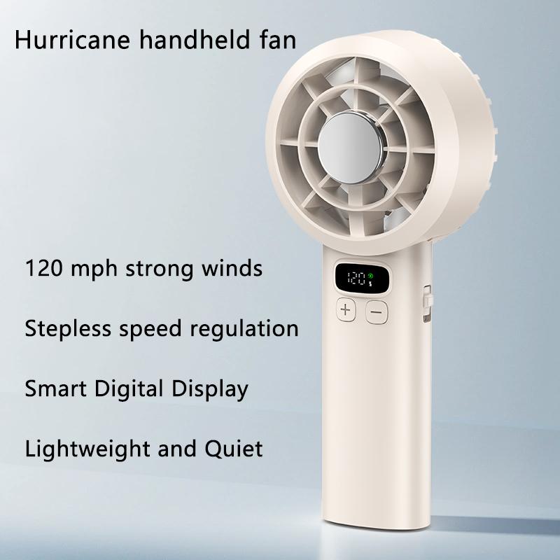 

Hurricane Ice Sense Handheld Fan with 120 Modes Silent and Powerful Mini Fan Portable USB Small Fan белый