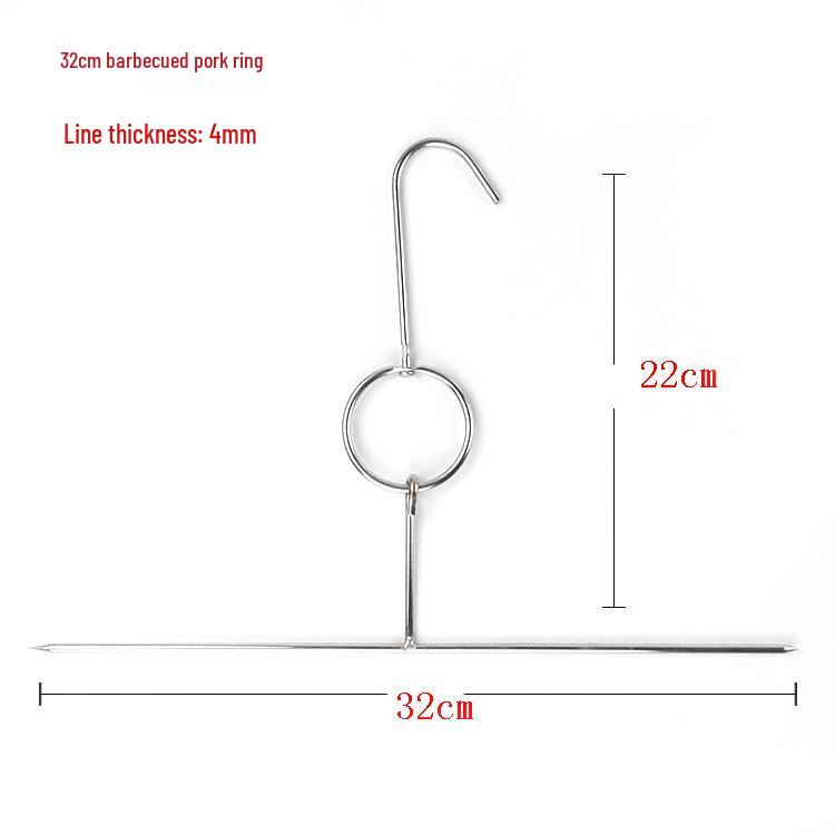 

Stainless Steel I-Shaped Roast Meat & Sausage Hook for Char Siu, Bacon, Beijing Duck & Cantonese Roast