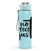 1PC Not Perfect Just Forgiven Letter Print 750ml Color Plastic Sports Water Bottle Leakproof Flip Straw Lid Suitable for Sports Office Home Use