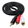 3.5mm Plug Jack Connector To 2 RCA Male Music Stereo Adapter Cable Audio AUX Line for Phones TV Sound Speakers 1.4m/19m