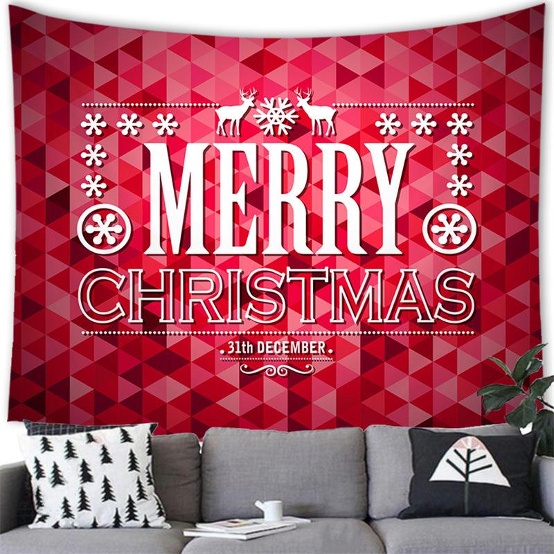 Merry Christmas Cartoon Snowman Cross-border Supply Tapestry Wall Hanging Blanket
