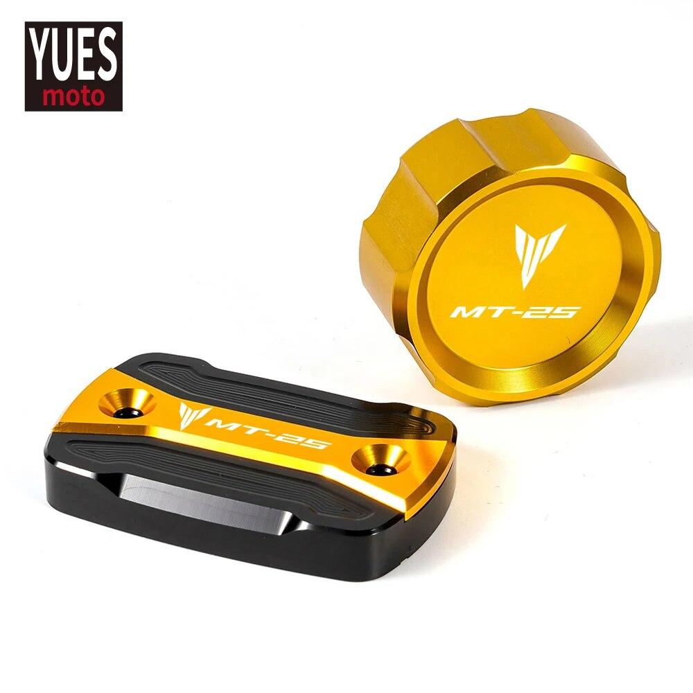 Motorcycle Accessories For YAMAHA MT 25 2015- CNC High Quality Rear & Front Brake Fluid Reservoir Cap Cylinder Cover
