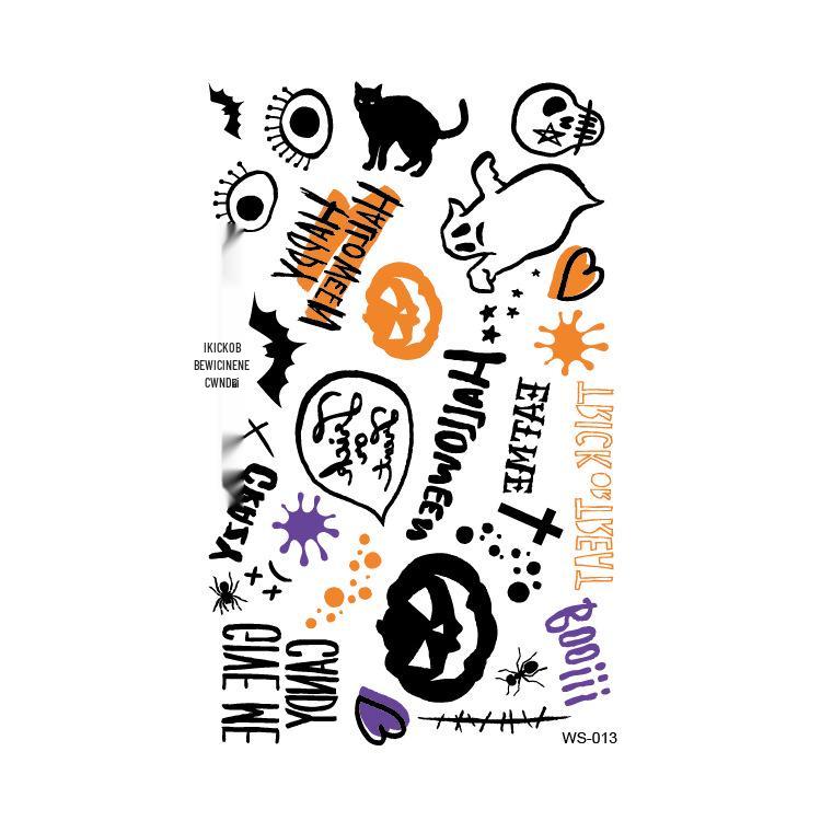 Wasserdichte realistische Halloween Horror Tattoo-Aufkleber