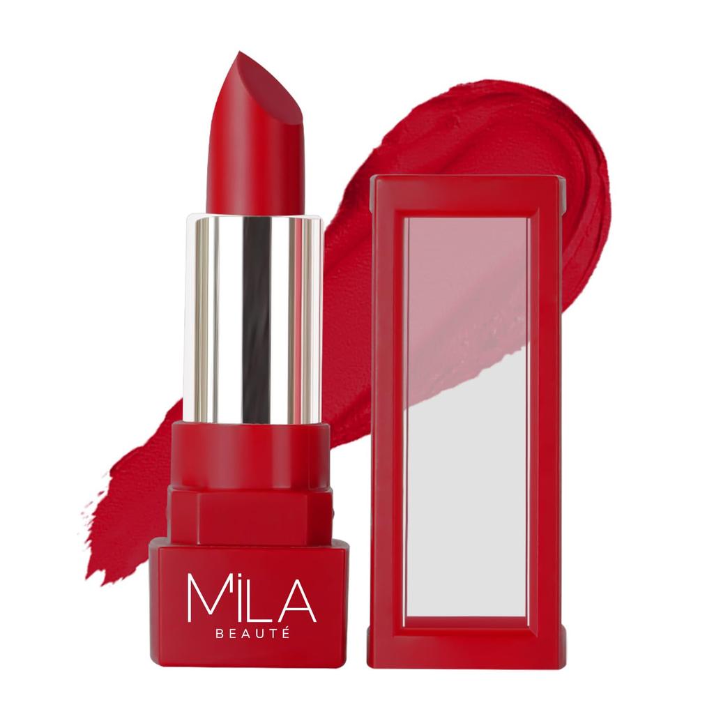MILA BEAUTÉ Matte Lipstick | Highly Pigmented & Lightweight Formula | Matte Finish | Gives Full Coverage | Shade -