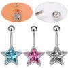 Crystal Pendant Belly Button Ring For Women Star Zircon Navel Ring Jewelry Pentagram Belly Ring Sexy Body Piercing Jewelry