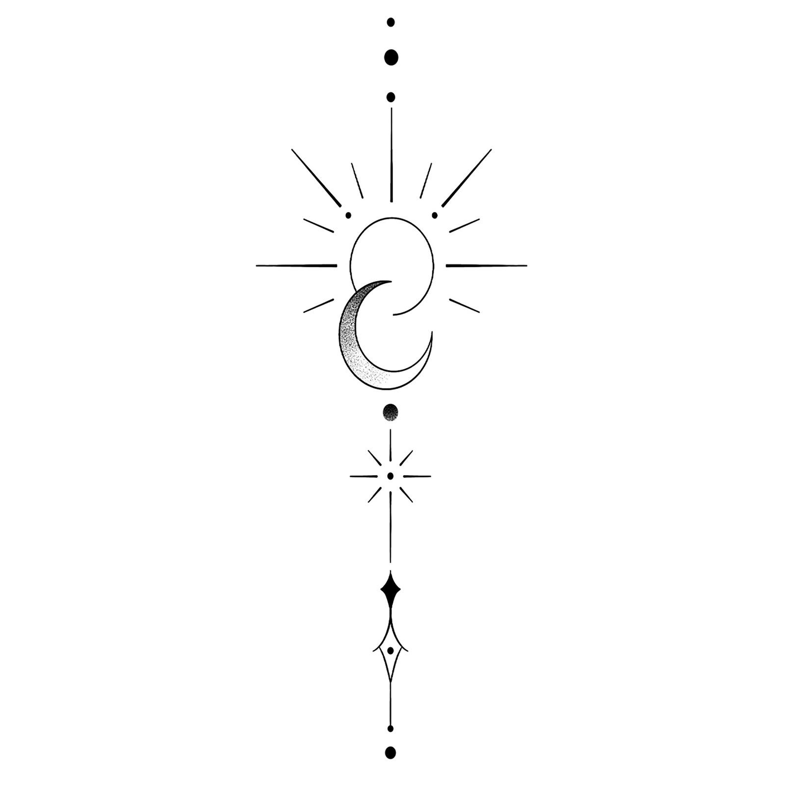 

Advanced Sense Thorns Sun Moon Lotus Totem Crown Butterfly Love Flower Arm Waist Tattoo Sticker CA-2181