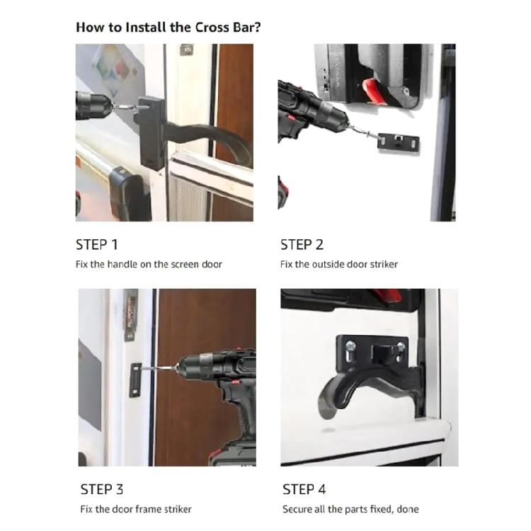 RVs Entry Door Hardware Replacement Screen Door Latch for Camper Travel Trailer