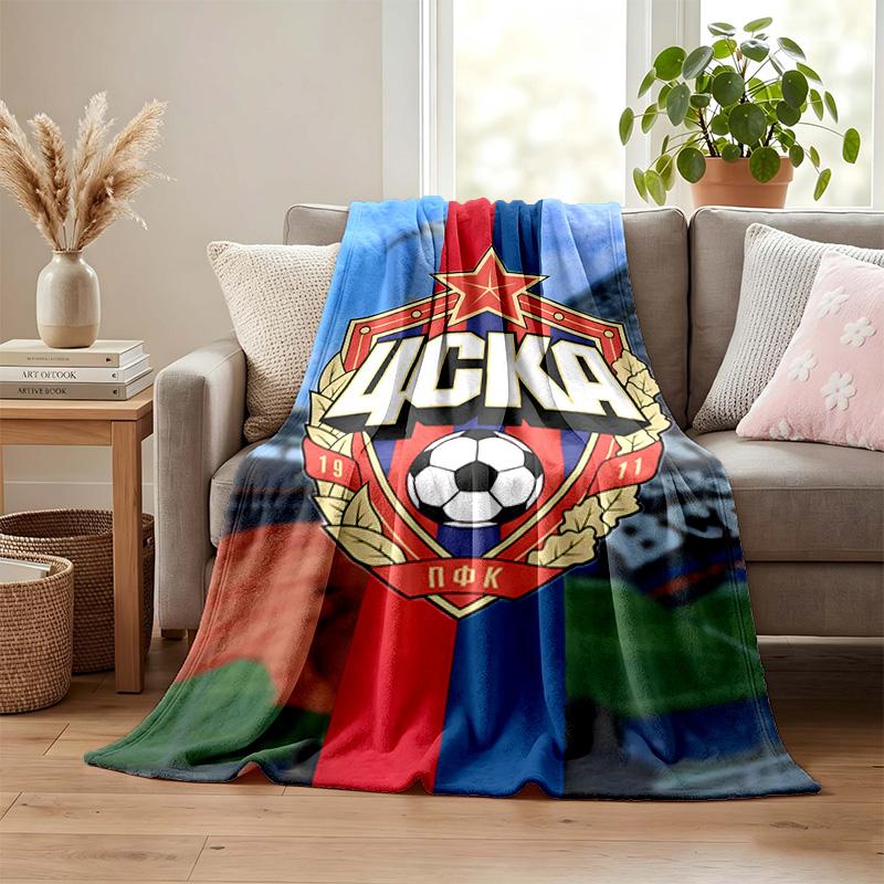 CSKA Moscow blanket Flannel Blanket Soft Cozy Plush Throw for Sofa Bed Lightweight Home Decoration Gifts for Christmas various holidays