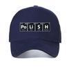 Polish Periodic Spelling Mesh Baseball Cap Birthday Funny Unisex Graphic Fashion Harajuku Sun Hat Summer Breathable Snapback Hat