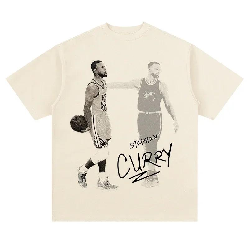 ZX TEE NBA star portrait short sleeved T-shirt  Printed Short Sleeve T-shirt Men Distress American Women Tshirt 2025