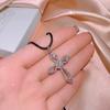 High Quality AAA Grade White Zircon Cross Necklace Men/Women Necklace Platinum Plated Party Wedding Jewelry Couple Gift Luxury Birthday Party Jewelry