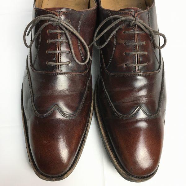 Vintage DAKS Wingtip Business Shoes Brown size 40.5 25.0-25.5 Men's(USED)