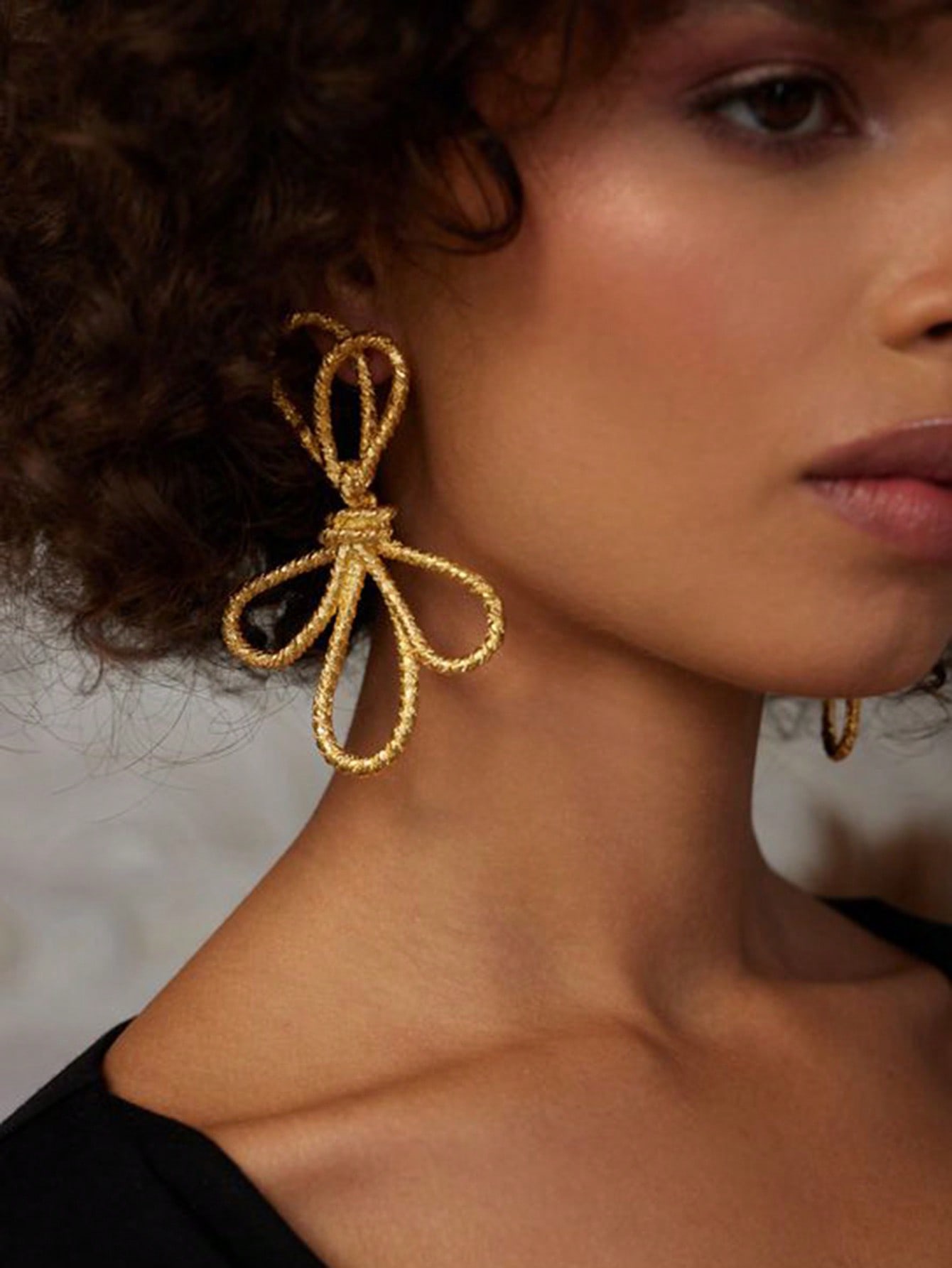 

1 Pair Bow Knot Earrings Valentines,Mom,Mother,Mother s Day Gift one-size золотой