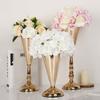 New Iron Flower Vase European Golden Metal Vases Exquisite Candle Holder Home
