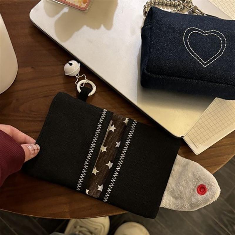 Cute Rice Ball Card Holder Coin Purse Money Card Integrated Canvas Portable Small Bag Storage Bag Id Bag