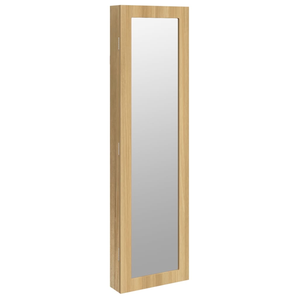 Jewelry Cabinet with Mirror Wall Mountable 30 x 8.5 x 106 cm