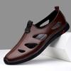 Luxury Brand Genuine Leather Men Sandals Moccasins Men Business Dress Sandals Handmade Leather Shoes Men Sandalias