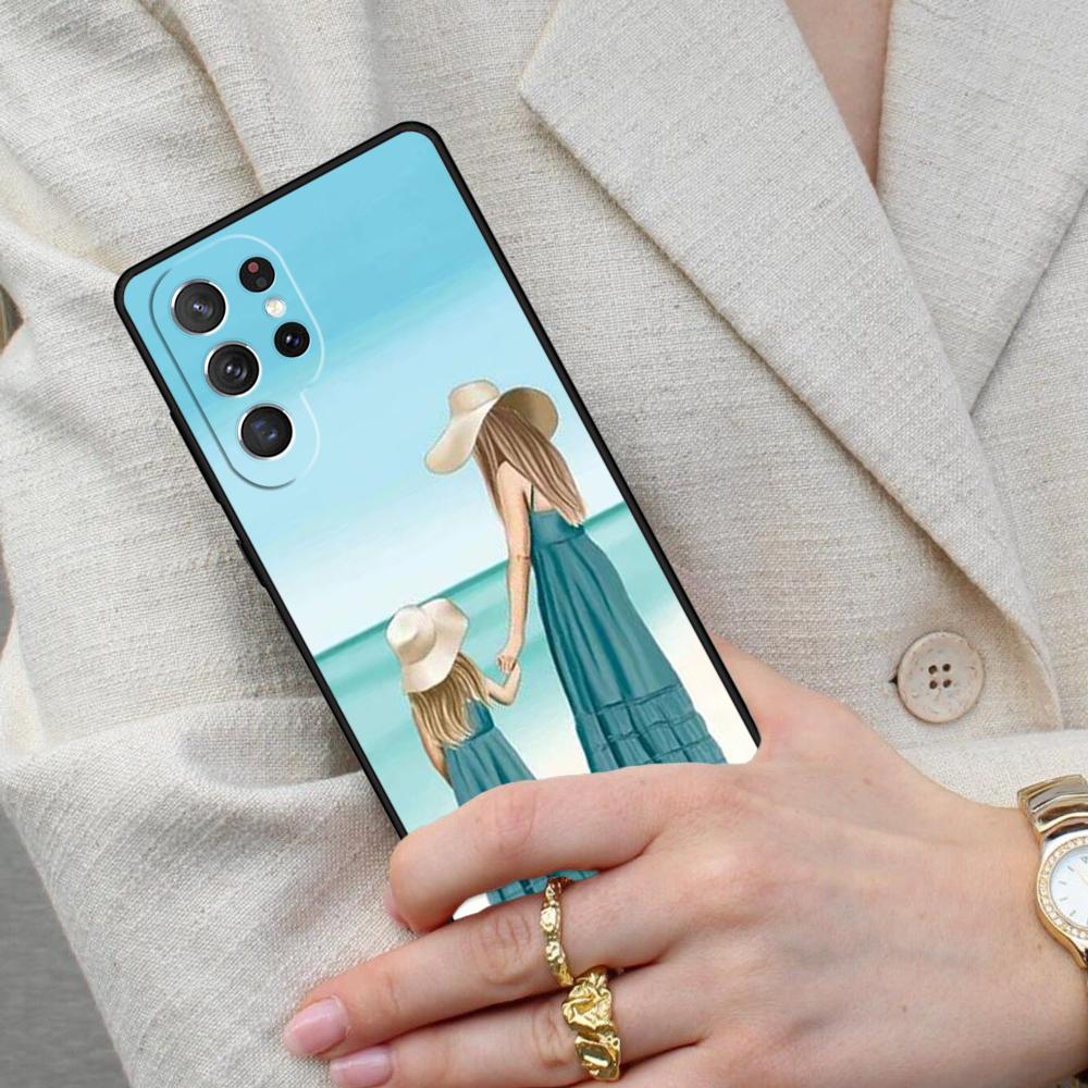 Mom and Daughter Cell Phone Case for Samsung Galaxy S26 Ultra S25 S24 S23 S22 S21 S20 Note10 Cover