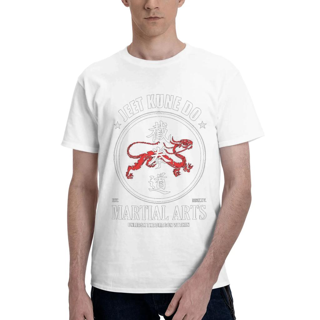 Unleash the Dragon Within Jeet Kune Do Dragon Power 100 Cotton TShirt Mens Fashion T Shirts Men ONeck Short Sleeve S6XL