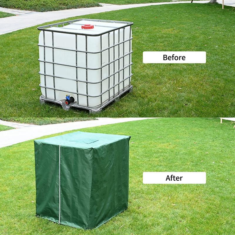 AB34-1000L Waterproof Dustproof Tank Cover Rainwater Tank Oxford Cloth UV Protection Cover Garden Water Tank Cover